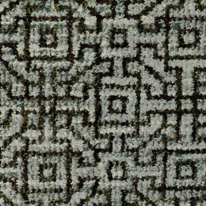 Oriental Weavers Atlas 3721J textured area rug featuring textured design in blue/ brown tones