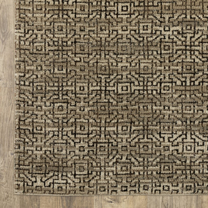 Oriental Weavers Atlas 3721S textured modern rug featuring textured design in brown/ tan tones