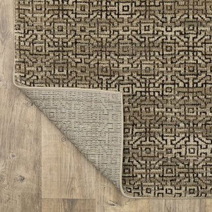 Oriental Weavers Atlas 3721S textured modern rug featuring textured design in brown/ tan tones