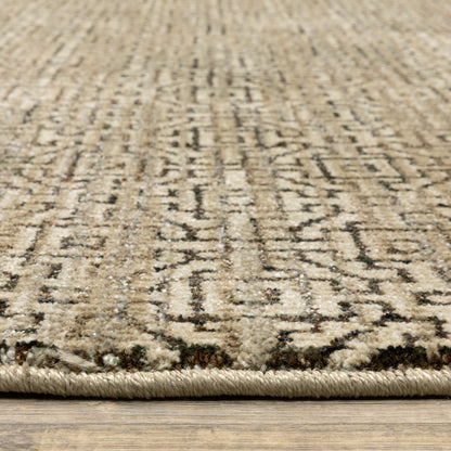 Oriental Weavers Atlas 3721S textured modern rug featuring textured design in brown/ tan tones