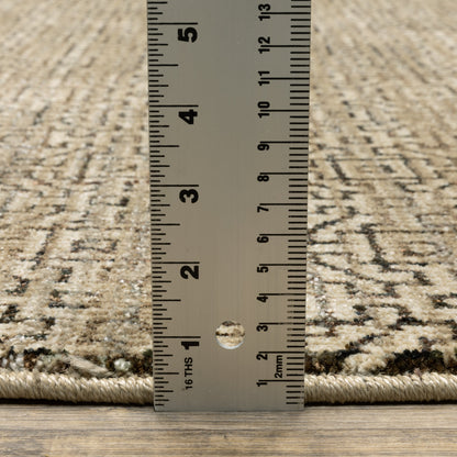 Oriental Weavers Atlas 3721S textured modern rug featuring textured design in brown/ tan tones
