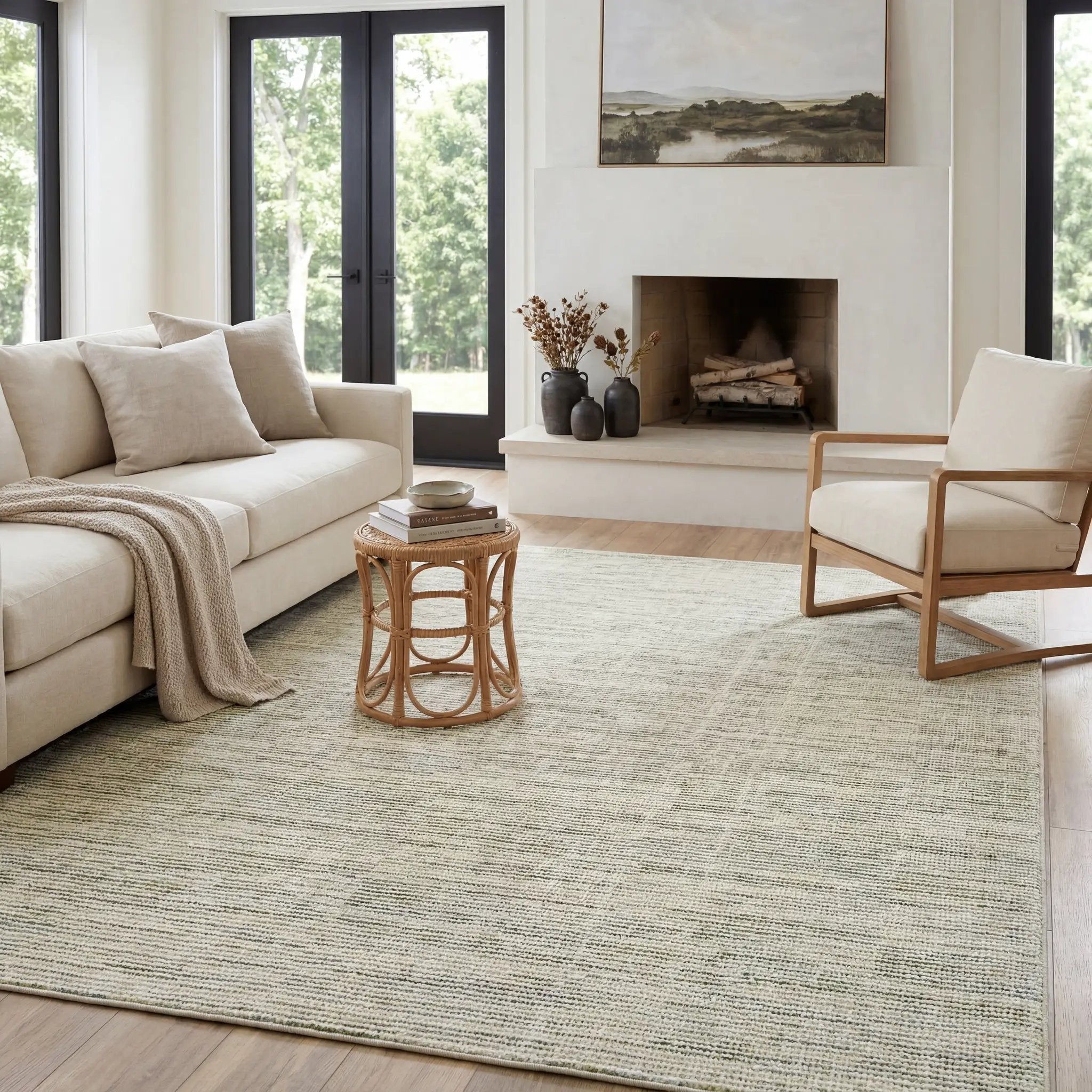 Atlas 3723U Ivory/ Blue Area Rug by Oriental Weavers