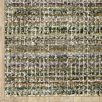 Oriental Weavers Atlas 747A0 textured area rug featuring textured design in green/ multi tones
