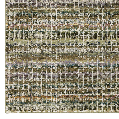 Oriental Weavers Atlas 747A0 textured area rug featuring textured design in green/ multi tones