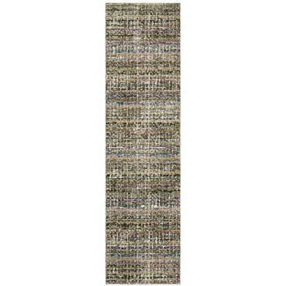 Oriental Weavers Atlas 747A0 textured area rug featuring textured design in green/ multi tones