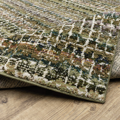 Oriental Weavers Atlas 747A0 textured area rug featuring textured design in green/ multi tones