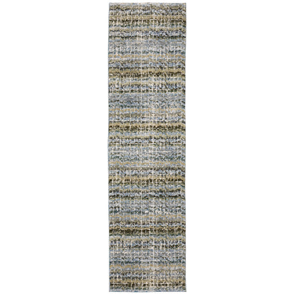 Oriental Weavers Atlas 747B0 textured area rug featuring textured design in blue/ green tones