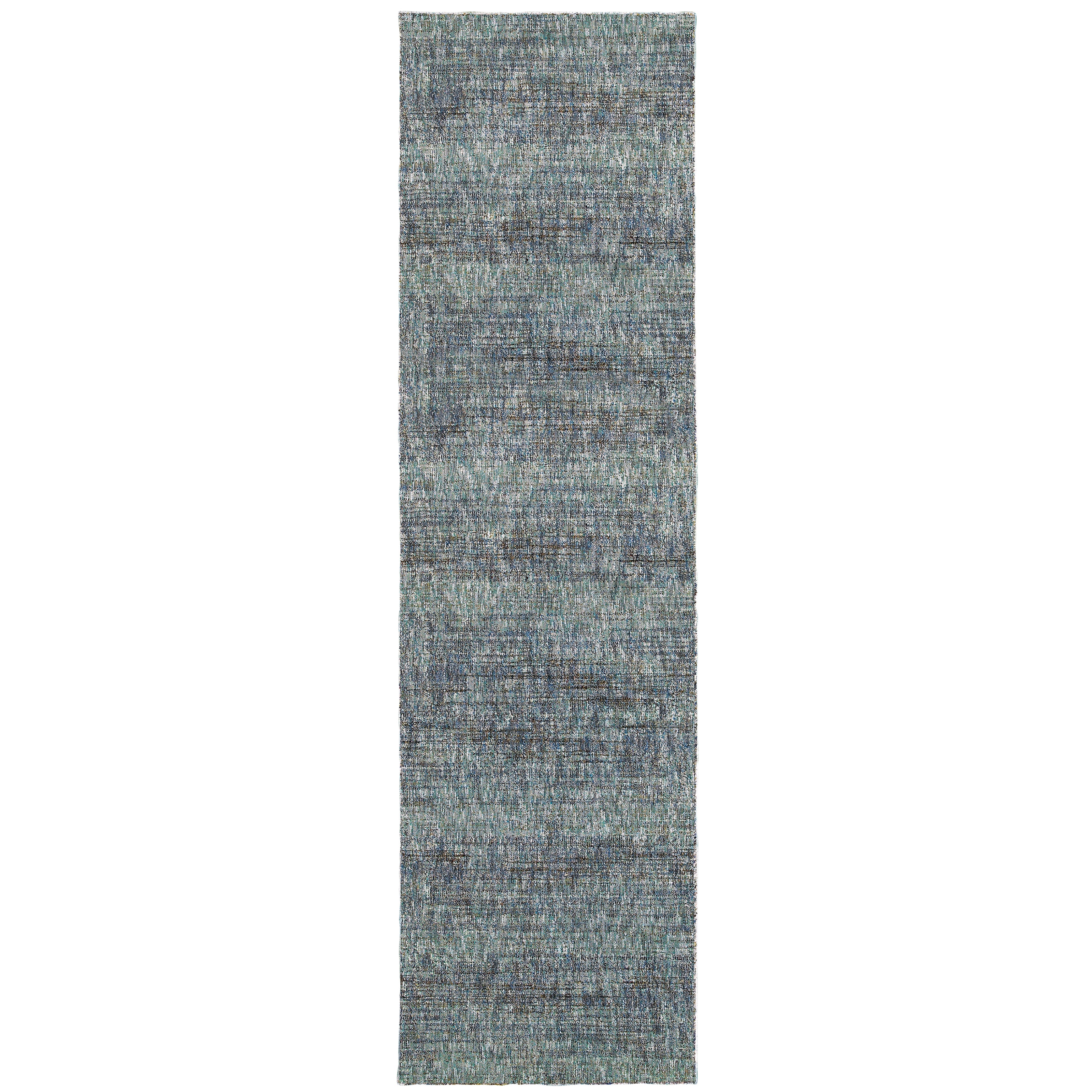 Oriental Weavers Atlas 8033J textured traditional rug featuring textured design in blue/ grey tones