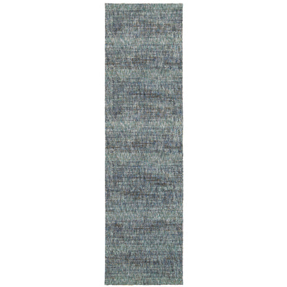 Oriental Weavers Atlas 8033J textured traditional rug featuring textured design in blue/ grey tones
