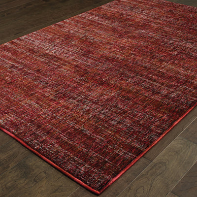 Oriental Weavers Atlas 8033K textured area rug featuring textured design in red/ rust tones