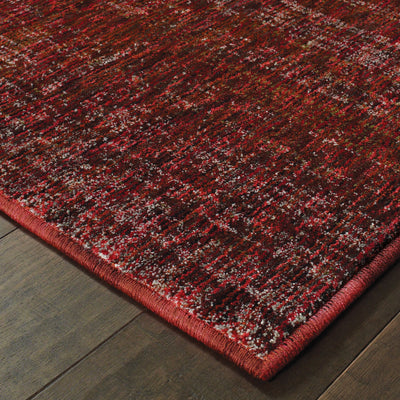 Oriental Weavers Atlas 8033K textured area rug featuring textured design in red/ rust tones
