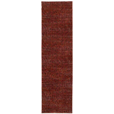 Oriental Weavers Atlas 8033K textured area rug featuring textured design in red/ rust tones