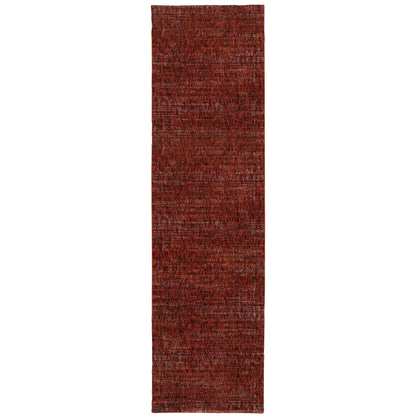 Oriental Weavers Atlas 8033K textured area rug featuring textured design in red/ rust tones