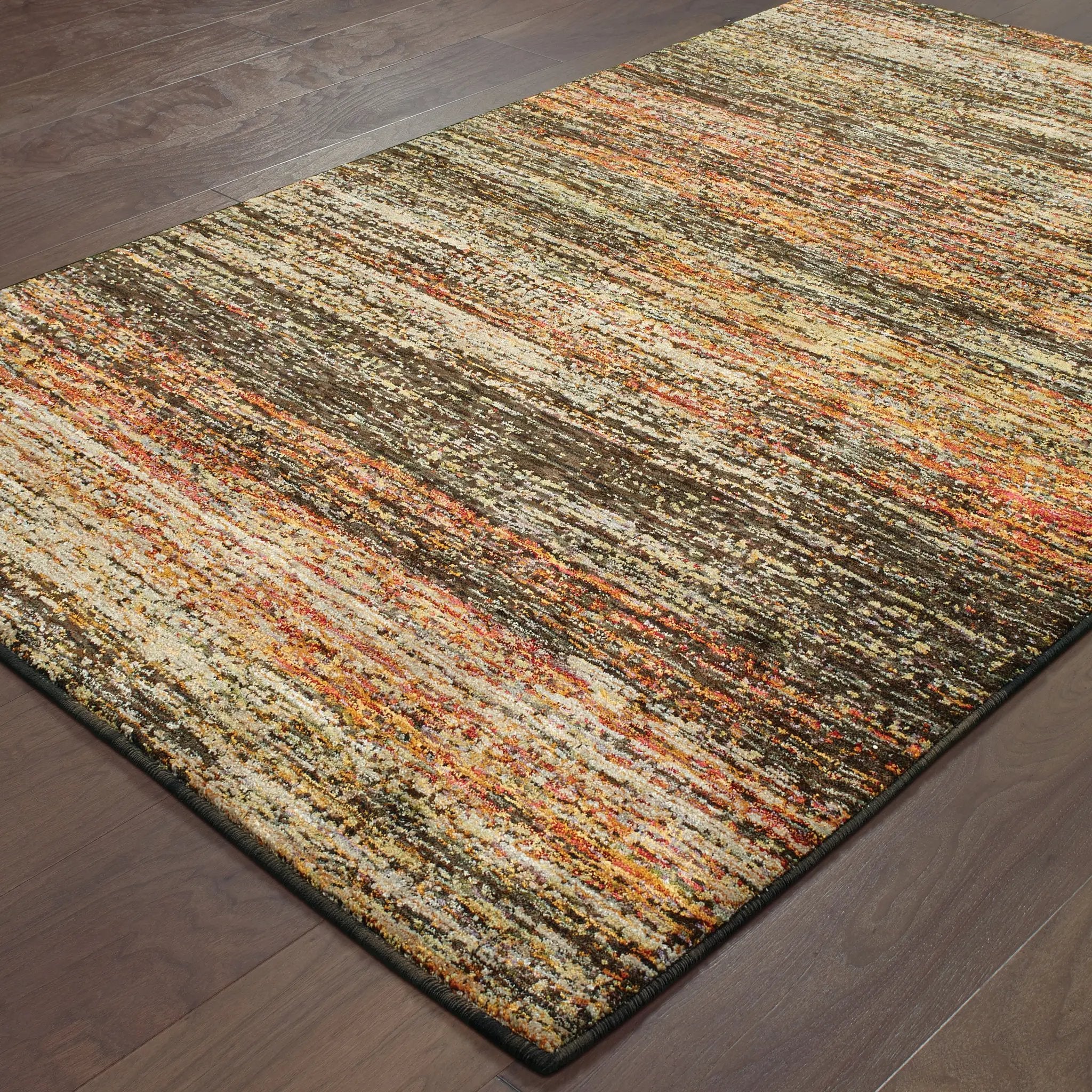 Atlas 8037C Gold/ Charcoal Area Rug by Oriental Weavers