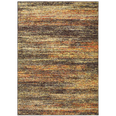 Oriental Weavers Atlas 8037C textured area rug featuring textured design in gold/ charcoal tones