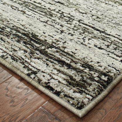 Oriental Weavers Atlas 8037G textured area rug featuring textured design in ash/ charcoal tones