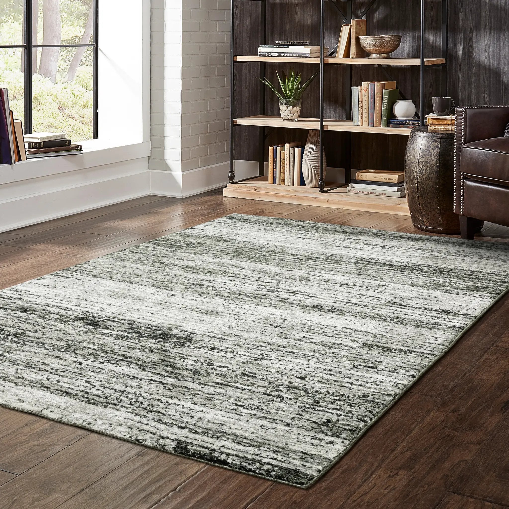 Atlas 8037G Ash/ Charcoal Area Rug by Oriental Weavers