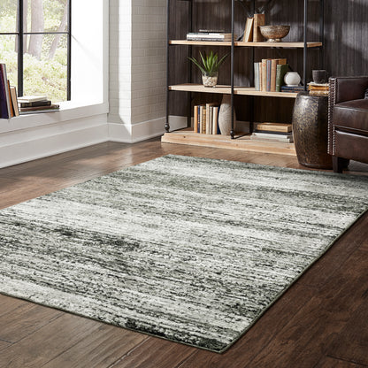 Oriental Weavers Atlas 8037G textured area rug featuring textured design in ash/ charcoal tones