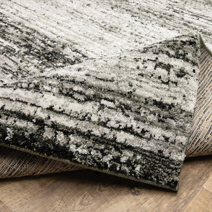 Oriental Weavers Atlas 8037G textured area rug featuring textured design in ash/ charcoal tones