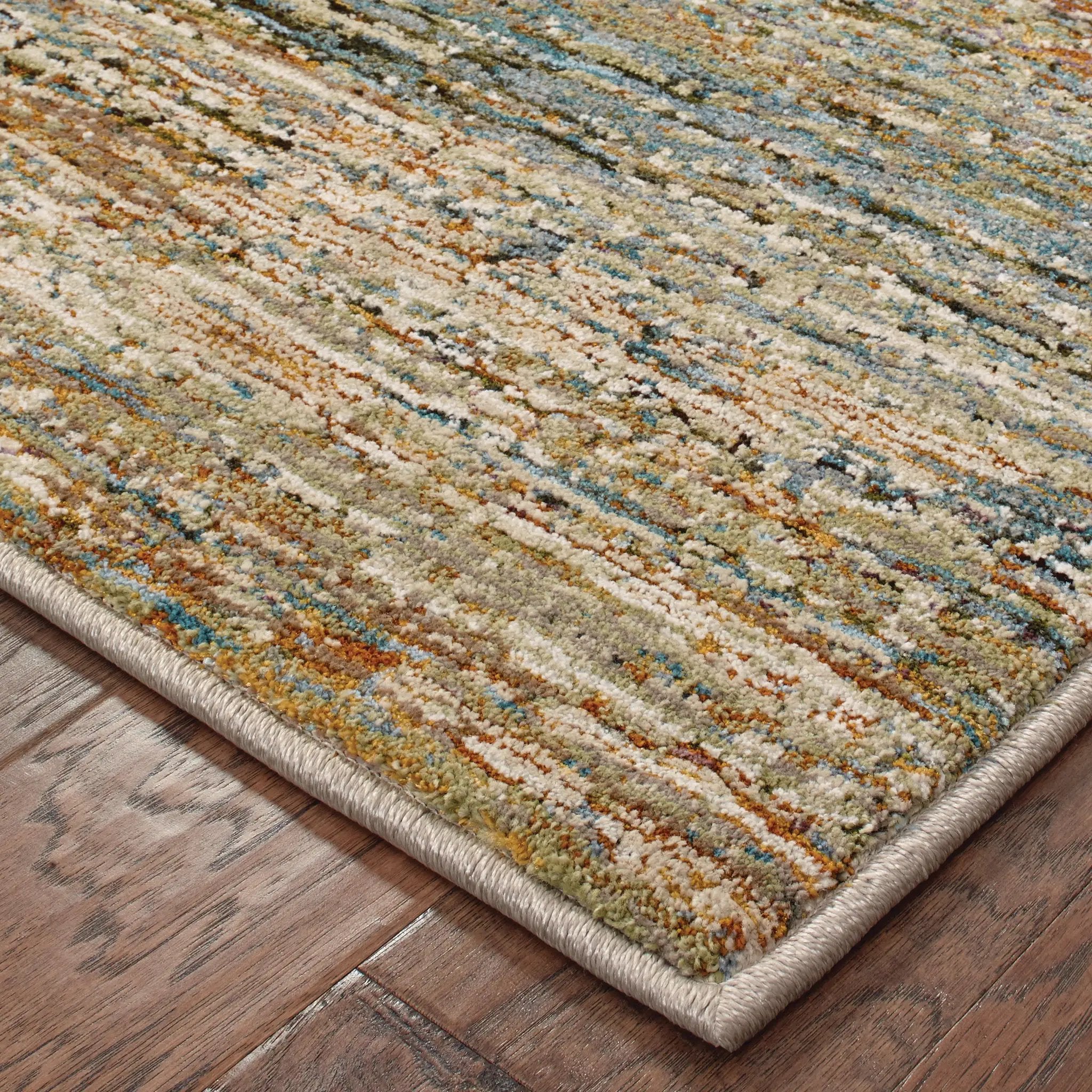 Atlas 8037J Gold/ Green Area Rug by Oriental Weavers