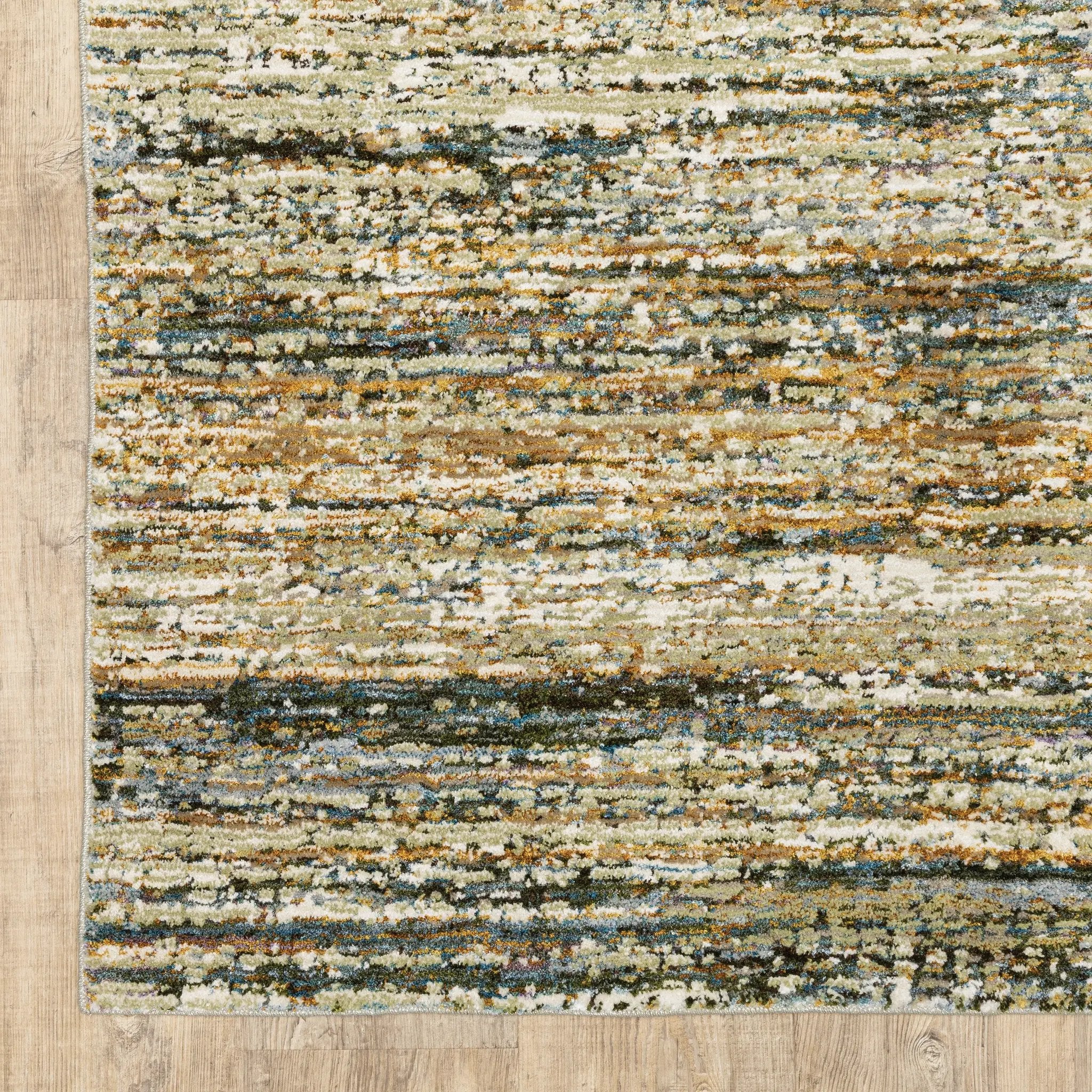 Atlas 8037J Gold/ Green Area Rug by Oriental Weavers