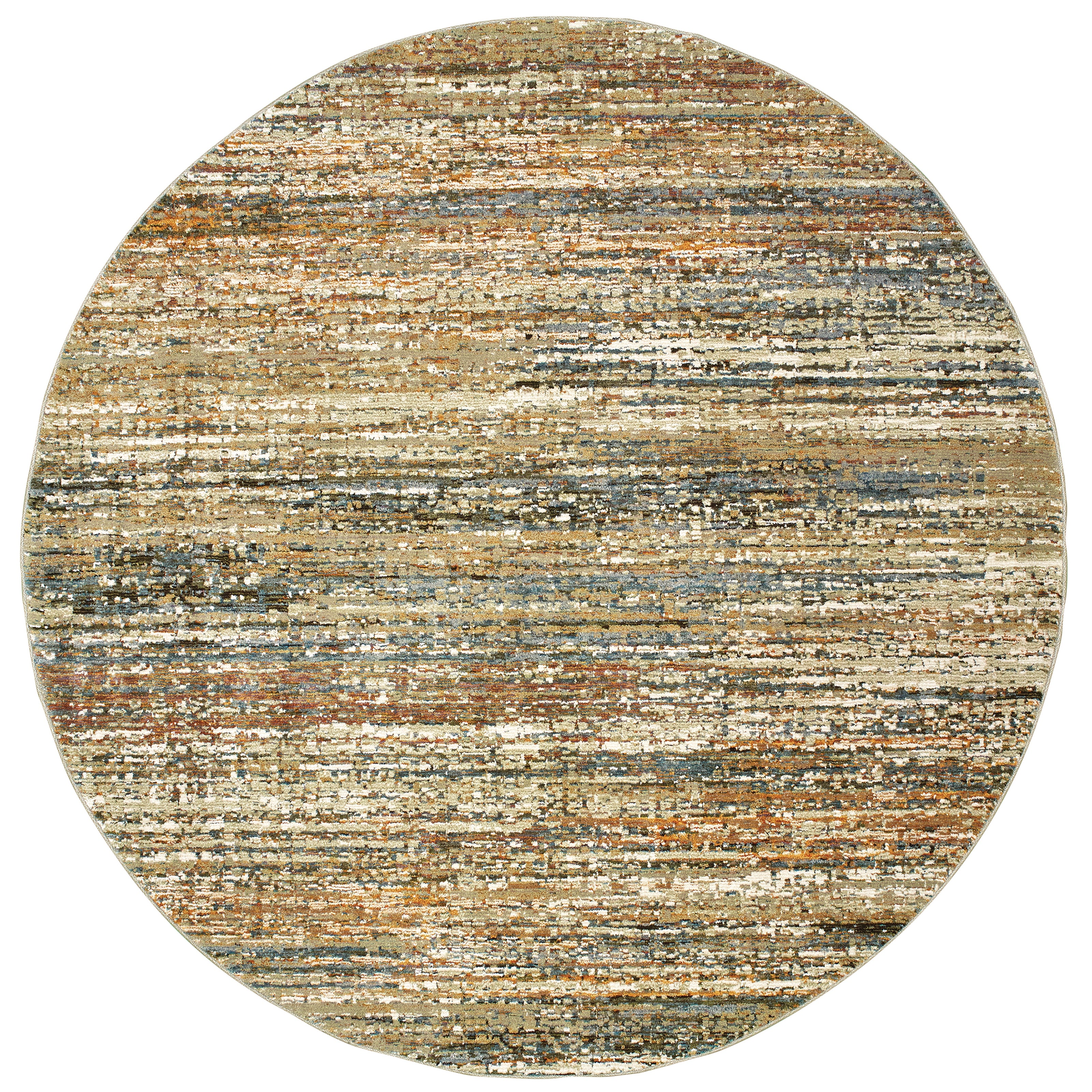 Oriental Weavers Atlas 8037J textured area rug featuring textured design in gold/ green tones