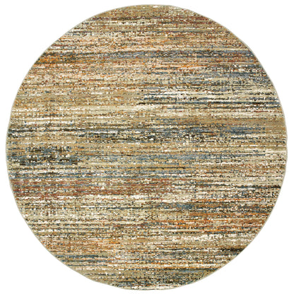 Oriental Weavers Atlas 8037J textured area rug featuring textured design in gold/ green tones