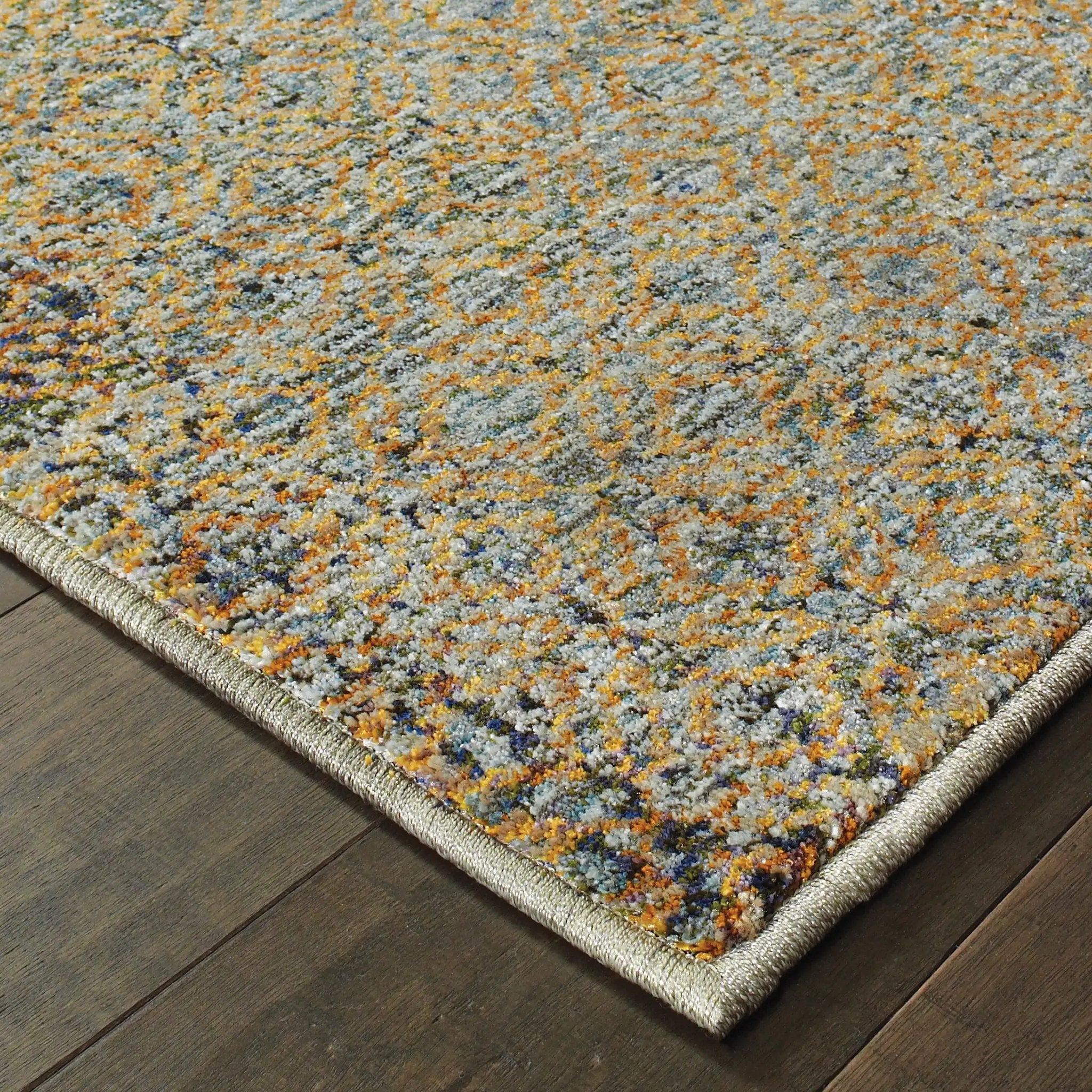 Atlas 8048B Blue/ Gold Area Rug by Oriental Weavers