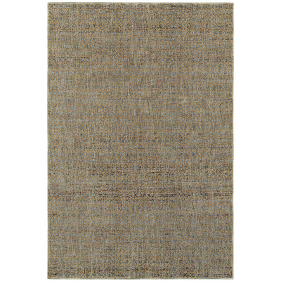 Oriental Weavers Atlas 8048B textured area rug featuring textured design in blue/ gold tones