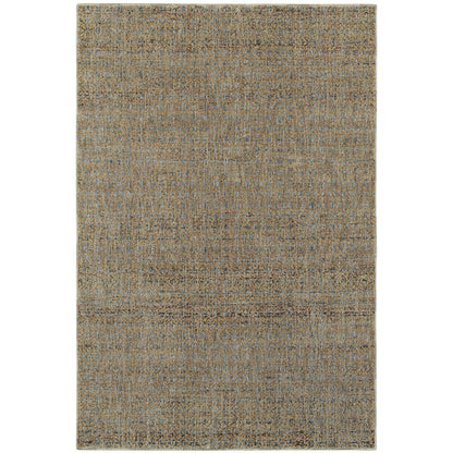 Oriental Weavers Atlas 8048B textured area rug featuring textured design in blue/ gold tones