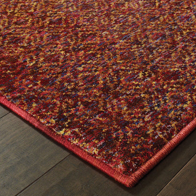 Oriental Weavers Atlas 8048K textured area rug featuring textured design in red/ rust tones
