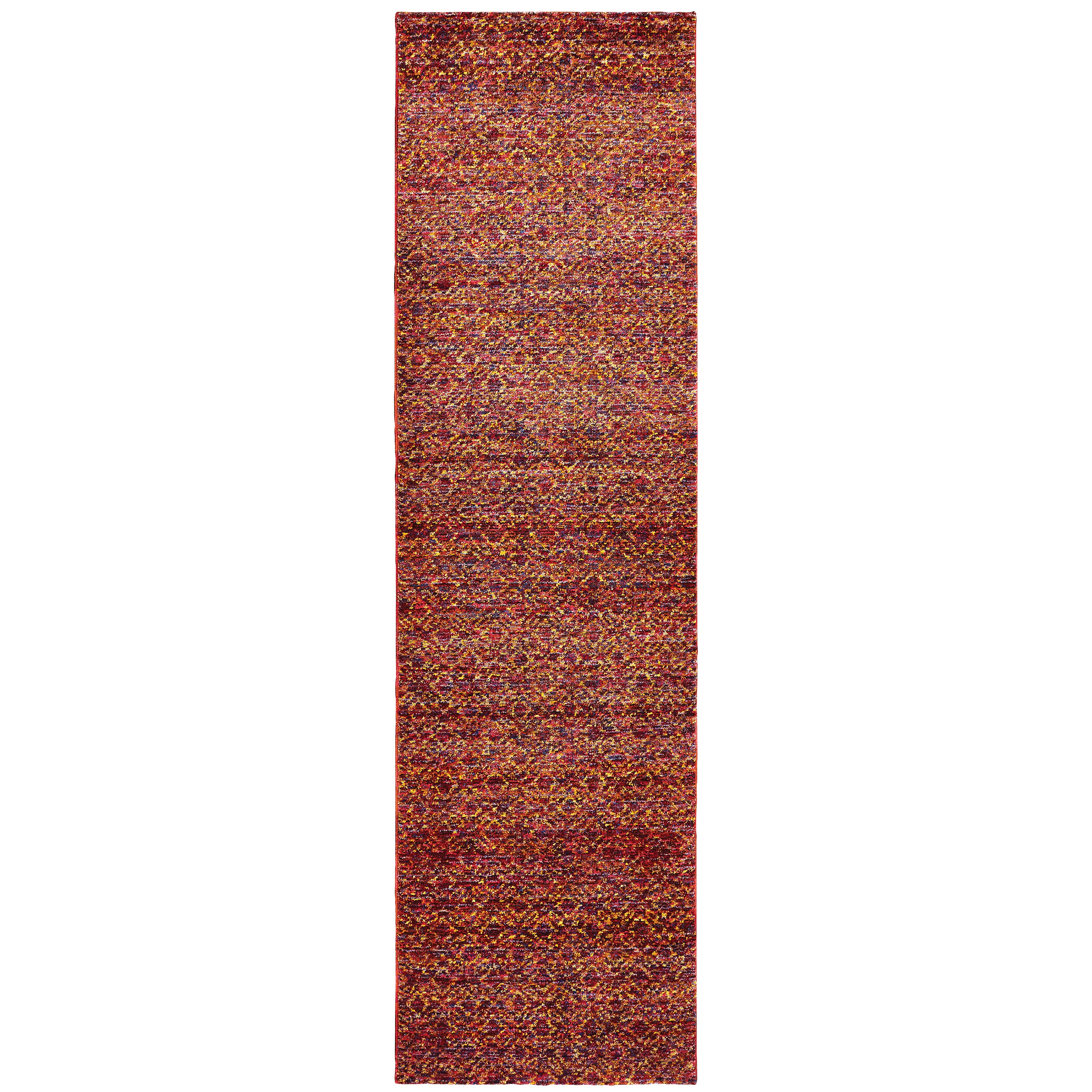 Oriental Weavers Atlas 8048K textured area rug featuring textured design in red/ rust tones