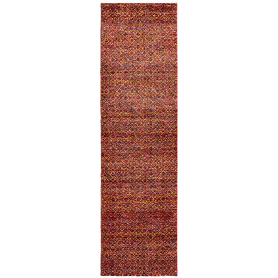 Oriental Weavers Atlas 8048K textured area rug featuring textured design in red/ rust tones