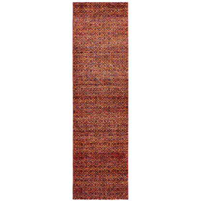 Oriental Weavers Atlas 8048K textured area rug featuring textured design in red/ rust tones