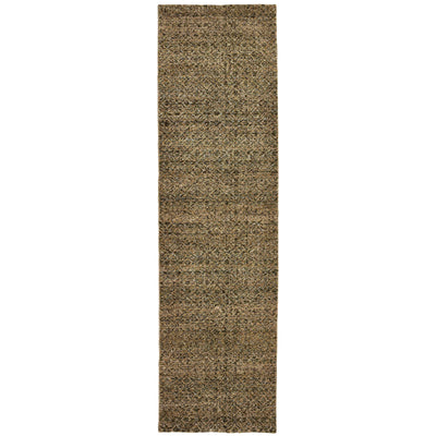 Oriental Weavers Atlas 8048P textured area rug featuring textured design in green/ gold tones