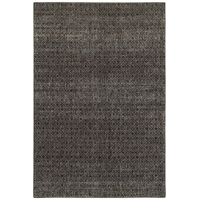 Oriental Weavers Atlas 8048Q textured area rug featuring textured design in black/ grey tones