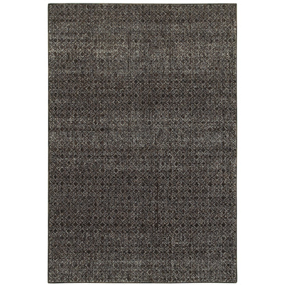 Oriental Weavers Atlas 8048Q textured area rug featuring textured design in black/ grey tones