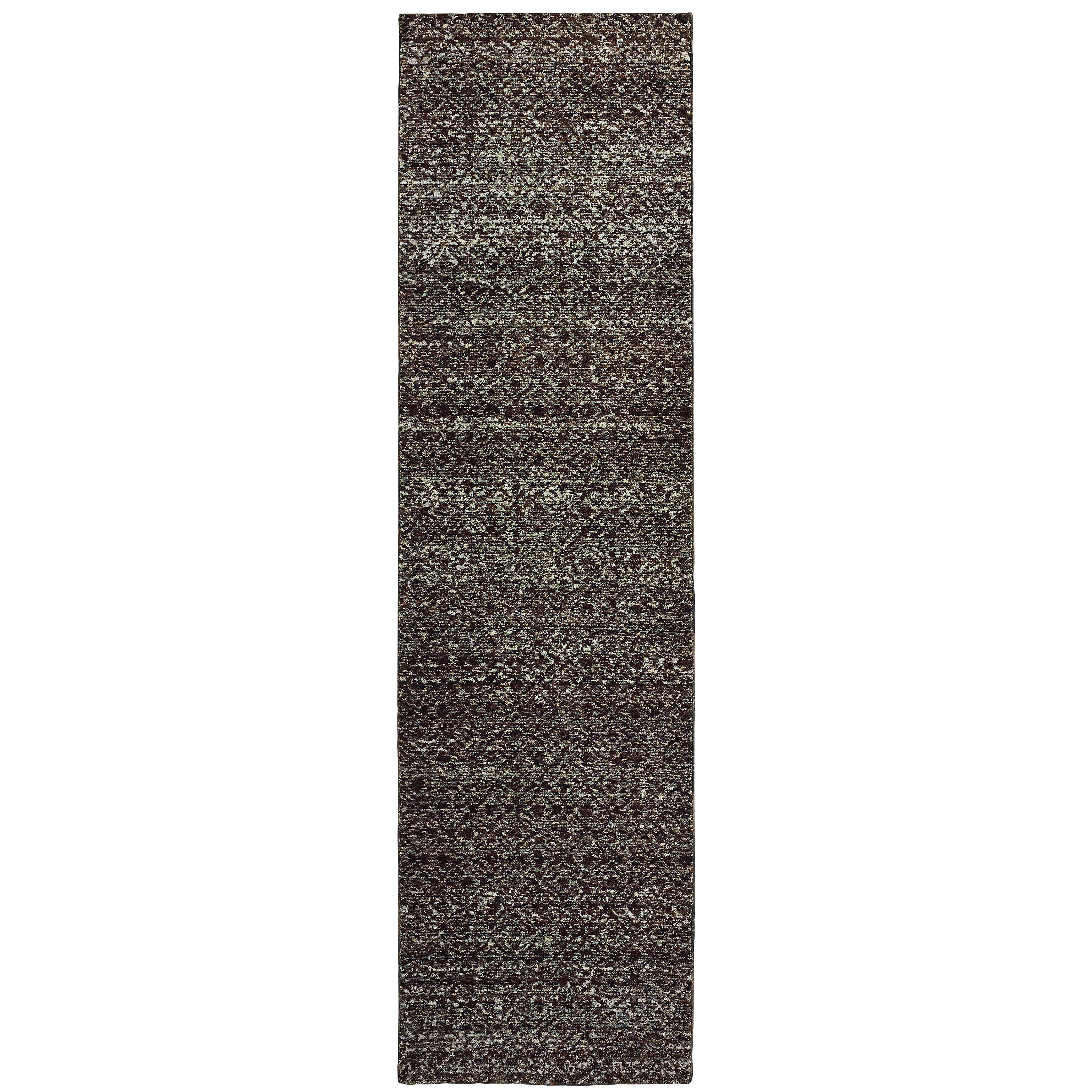 Oriental Weavers Atlas 8048Q textured area rug featuring textured design in black/ grey tones