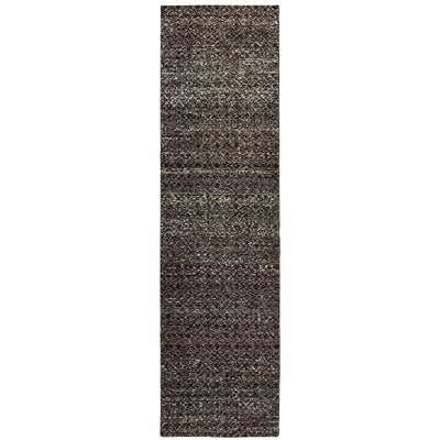 Oriental Weavers Atlas 8048Q textured area rug featuring textured design in black/ grey tones