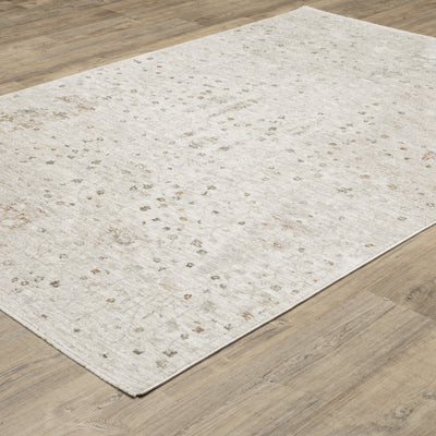 Oriental Weavers Avalon AVA01 soft transitional rug featuring decorative pattern in ivory/ beige tones