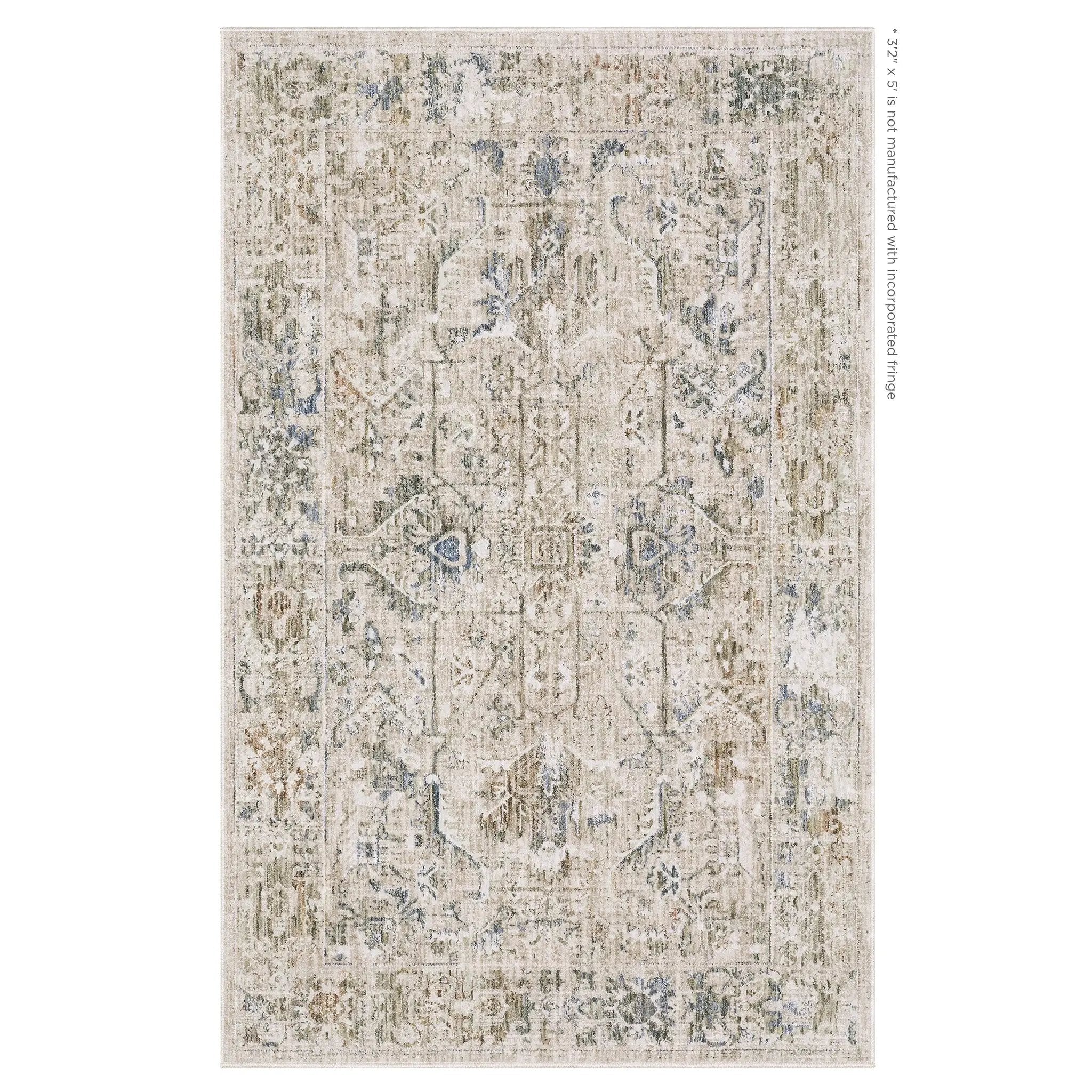 Avalon AVA02 Beige/ Blue Area Rug by Oriental Weavers
