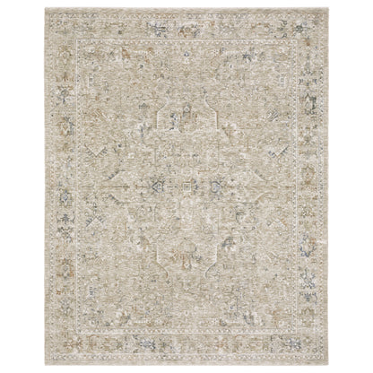 Oriental Weavers Avalon AVA02 soft transitional rug featuring decorative pattern in beige/ blue tones