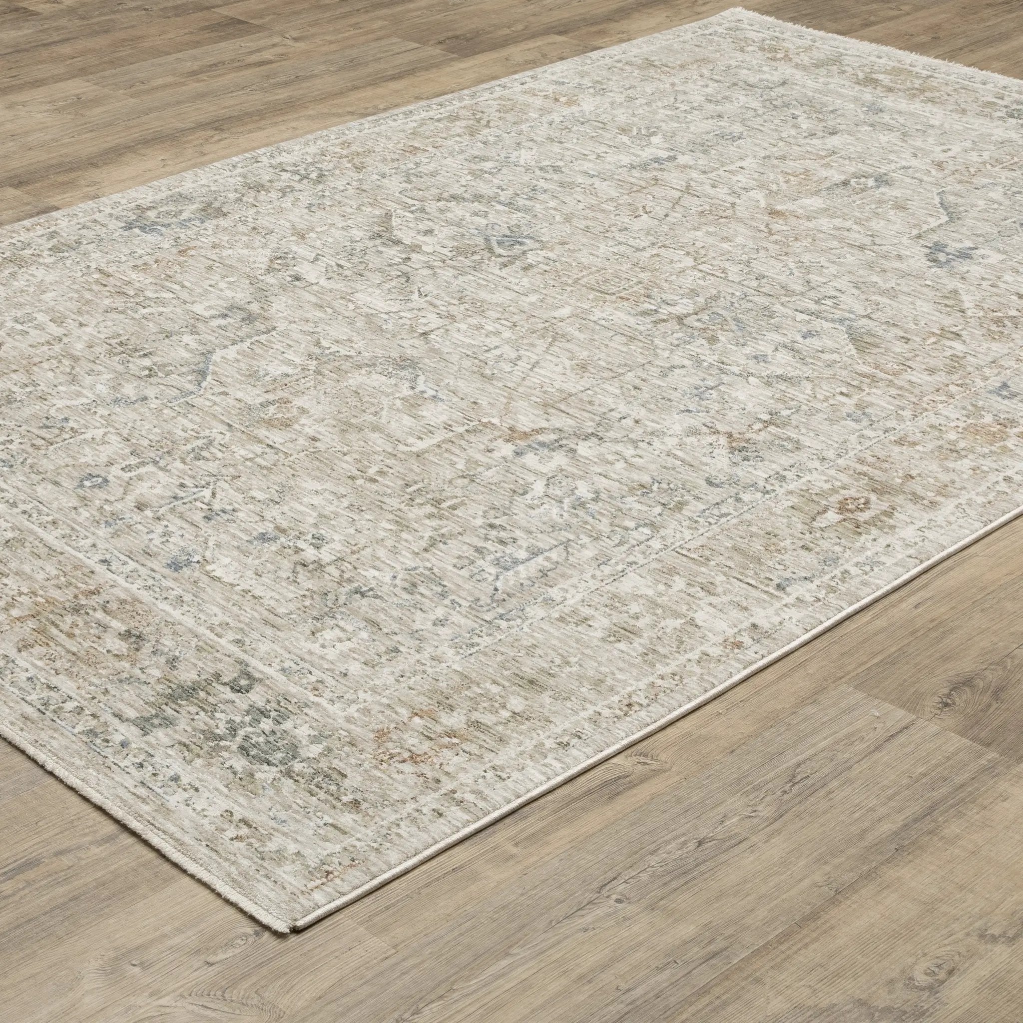 Avalon AVA02 Beige/ Blue Area Rug by Oriental Weavers