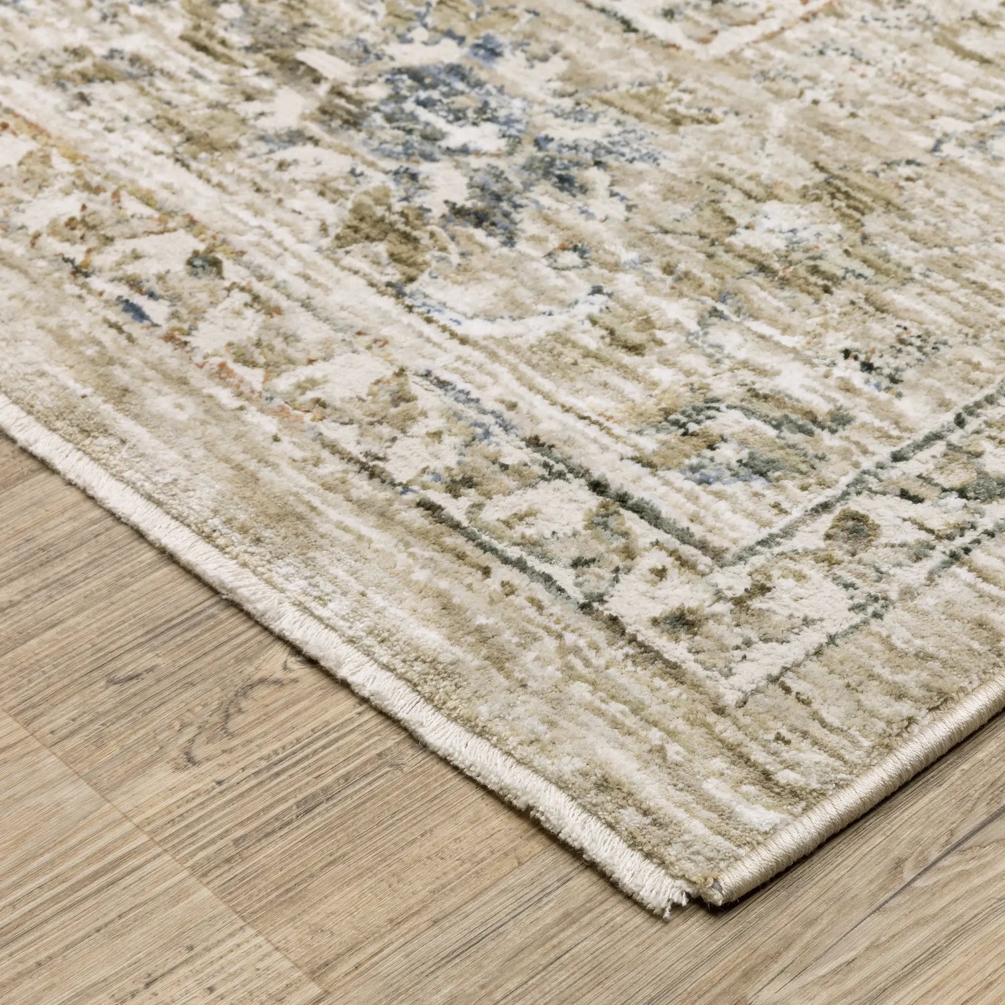 Avalon AVA02 Beige/ Blue Area Rug by Oriental Weavers