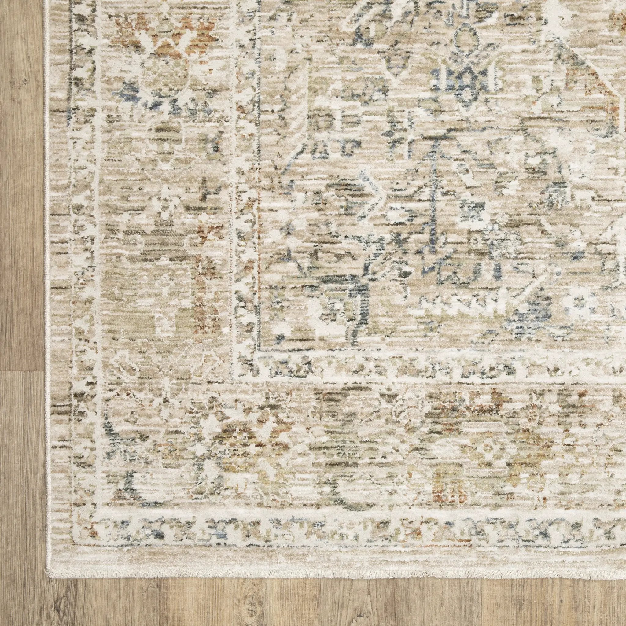 Avalon AVA02 Beige/ Blue Area Rug by Oriental Weavers