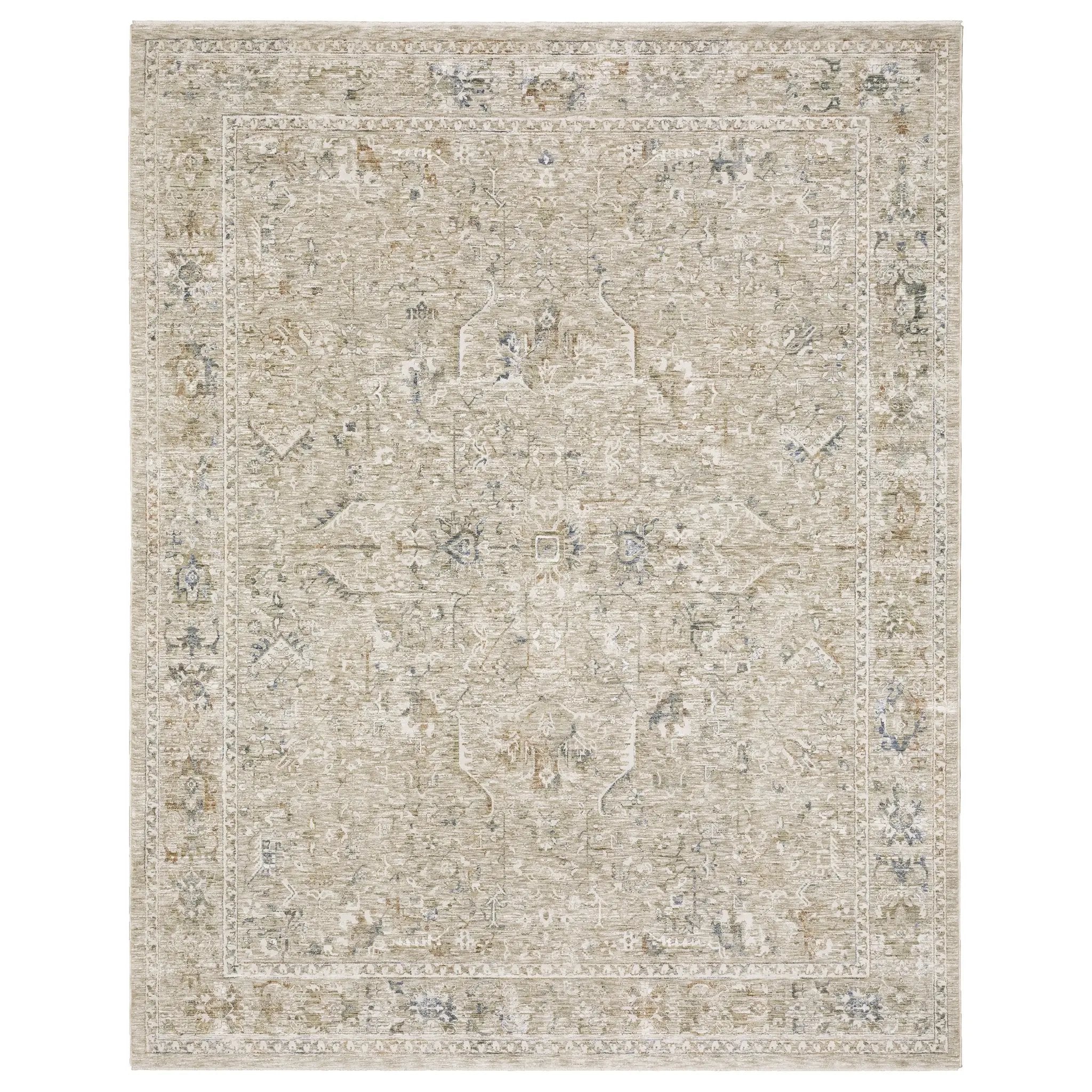 Avalon AVA02 Beige/ Blue Area Rug by Oriental Weavers