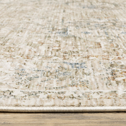 Oriental Weavers Avalon AVA02 soft transitional rug featuring decorative pattern in beige/ blue tones