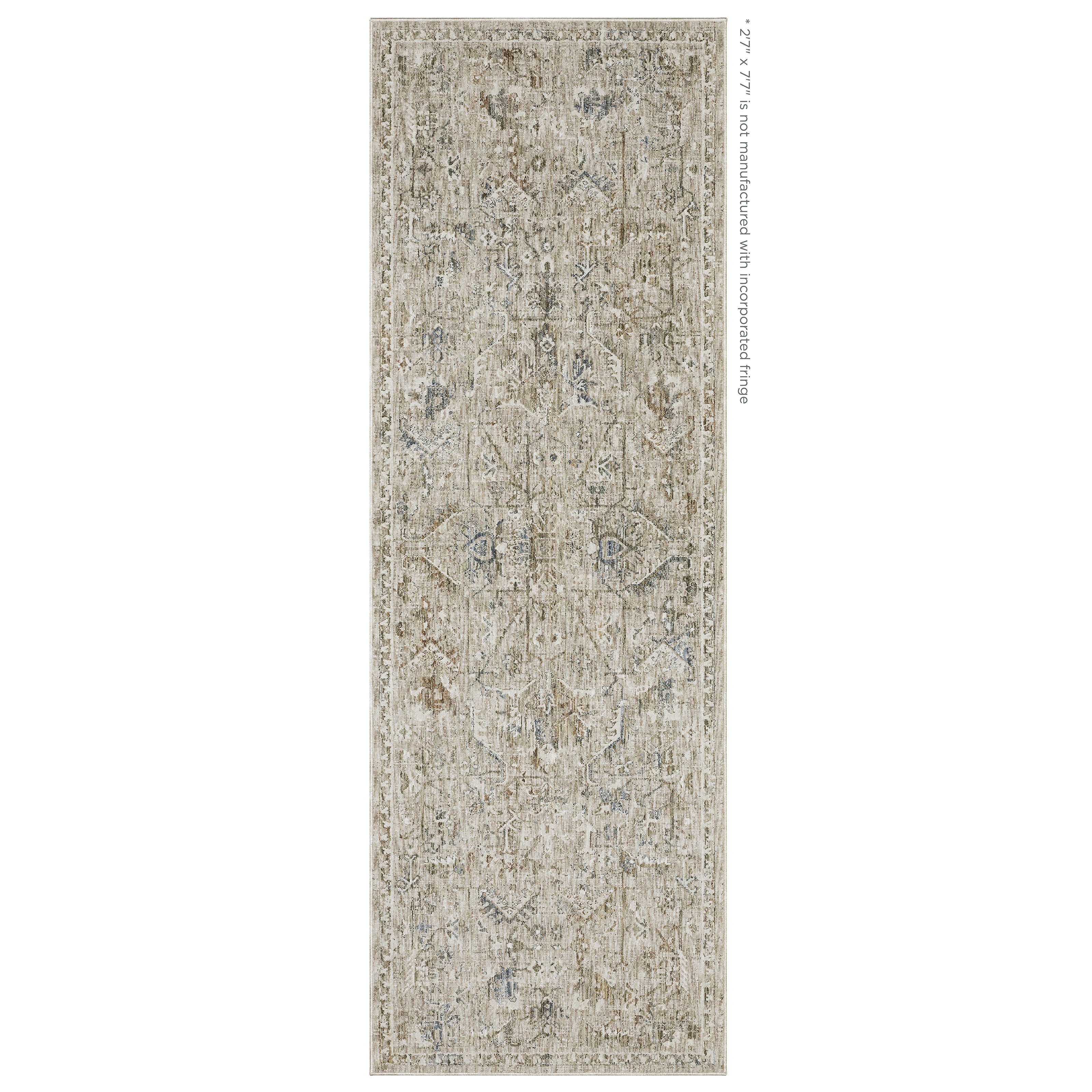 Oriental Weavers Avalon AVA02 soft transitional rug featuring decorative pattern in beige/ blue tones