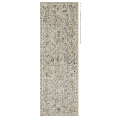 Oriental Weavers Avalon AVA02 soft transitional rug featuring decorative pattern in beige/ blue tones