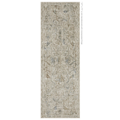 Oriental Weavers Avalon AVA02 soft transitional rug featuring decorative pattern in beige/ blue tones